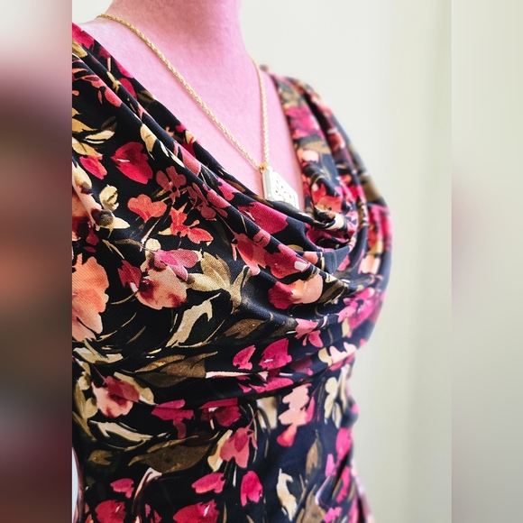 Anne Klein sleeveless floral print summer dress. Size Small - Picture 3 of 10